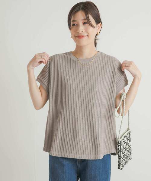 URBAN RESEARCH DOORS(アーバンリサーチドアーズ)の「針抜きサーマルフレンチスリーブ(Tシャツ/カットソー・レディース・ベージュ系その他/アイボリー/イエロー系その他・MEDIUM)」の5枚目の写真