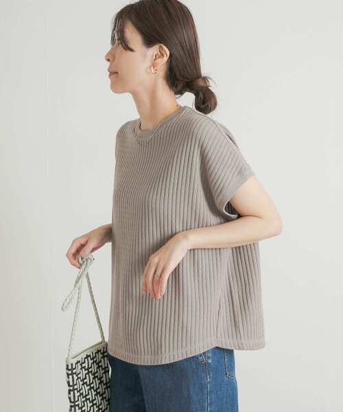 URBAN RESEARCH DOORS(アーバンリサーチドアーズ)の「針抜きサーマルフレンチスリーブ(Tシャツ/カットソー・レディース・ベージュ系その他/アイボリー/イエロー系その他・MEDIUM)」の6枚目の写真