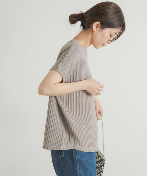 URBAN RESEARCH DOORS(アーバンリサーチドアーズ)の「針抜きサーマルフレンチスリーブ(Tシャツ/カットソー・レディース・ベージュ系その他/アイボリー/イエロー系その他・MEDIUM)」の8枚目の写真
