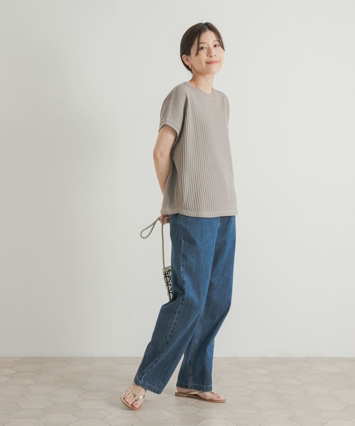 URBAN RESEARCH DOORS(アーバンリサーチドアーズ)の「針抜きサーマルフレンチスリーブ(Tシャツ/カットソー・レディース・ベージュ系その他/アイボリー/イエロー系その他・MEDIUM)」の12枚目の写真
