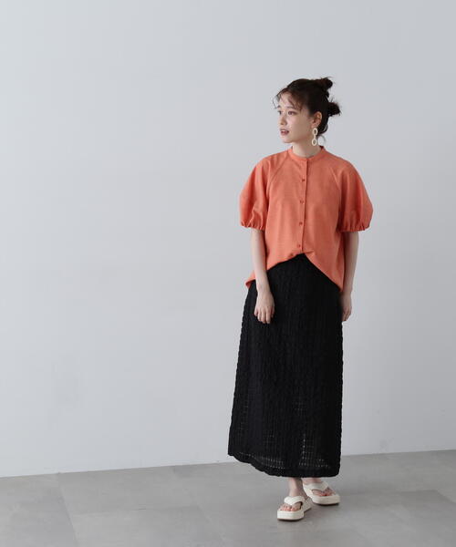 N.（N. Natural Beauty Basic）（エヌエヌナチュラルビューティーベーシック）の「◆シアーチェックロングスカート（スカート・レディース・ホワイト系その他/ブルー系その他/ブラック系その他・MEDIUM）」の11枚目の写真