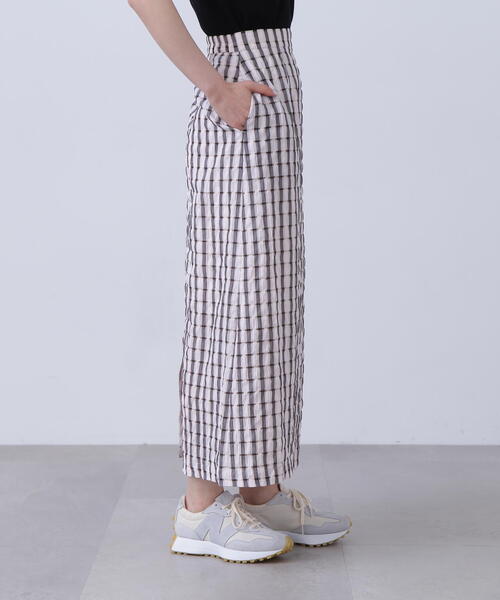 N.（N. Natural Beauty Basic）（エヌエヌナチュラルビューティーベーシック）の「◆シアーチェックロングスカート（スカート・レディース・ホワイト系その他/ブルー系その他/ブラック系その他・MEDIUM）」の21枚目の写真