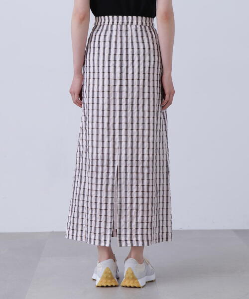 N.（N. Natural Beauty Basic）（エヌエヌナチュラルビューティーベーシック）の「◆シアーチェックロングスカート（スカート・レディース・ホワイト系その他/ブルー系その他/ブラック系その他・MEDIUM）」の22枚目の写真