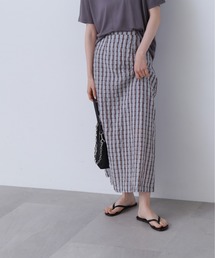 N.（N. Natural Beauty Basic） | ◆シアーチェックロングスカート(スカート)