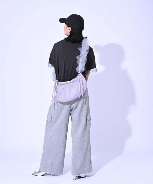 ENIM BY VICKY(エニムバイビッキー)の「グログラン×チュールドッキングプルオーバー《手洗い可能》(Tシャツ/カットソー・レディース・ネイビー/チャコールグレー・M)」の21枚目の写真
