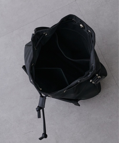 LARUTA 黒 巾着型 ショルダーバッグ LARUTA ショルダーバッグ バッグ 「Web限定」「LARUTA」ナイロン