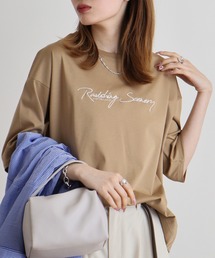 Eglantine 5分袖ロゴ刺繍Tシャツ