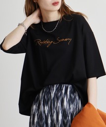 Eglantine 5分袖ロゴ刺繍Tシャツ