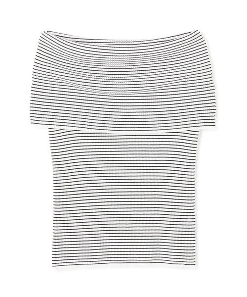 PROPORTION BODY DRESSING（プロポーションボディドレッシング）の「オフショルノースリニット / 1214270709（ニット/セーター・レディース・パープル/ダークグレー/ブラック系その他・FREE）」の4枚目の写真