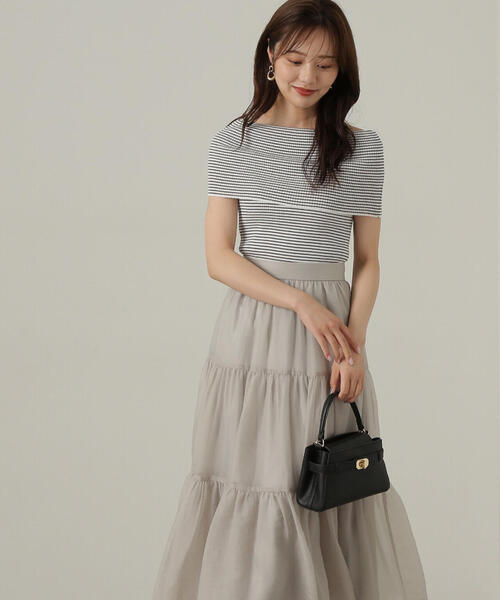 PROPORTION BODY DRESSING（プロポーションボディドレッシング）の「オフショルノースリニット / 1214270709（ニット/セーター・レディース・パープル/ダークグレー/ブラック系その他・FREE）」の8枚目の写真
