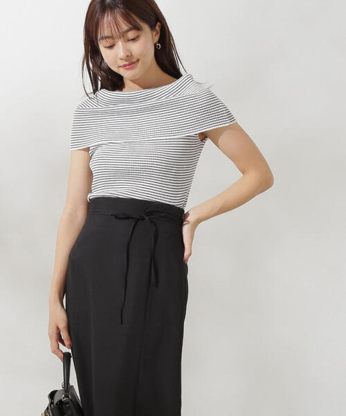 PROPORTION BODY DRESSING（プロポーションボディドレッシング）の「オフショルノースリニット / 1214270709（ニット/セーター・レディース・パープル/ダークグレー/ブラック系その他・FREE）」の9枚目の写真