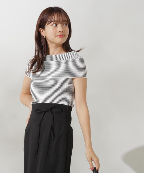 PROPORTION BODY DRESSING（プロポーションボディドレッシング）の「オフショルノースリニット / 1214270709（ニット/セーター・レディース・パープル/ダークグレー/ブラック系その他・FREE）」の14枚目の写真