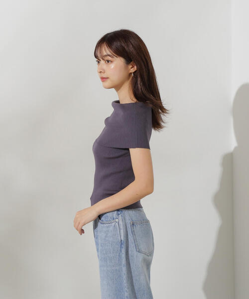 PROPORTION BODY DRESSING（プロポーションボディドレッシング）の「オフショルノースリニット / 1214270709（ニット/セーター・レディース・パープル/ダークグレー/ブラック系その他・FREE）」の22枚目の写真