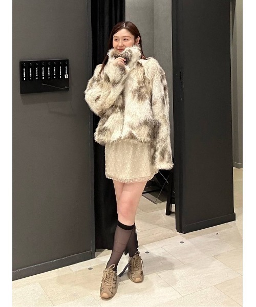 ジーナシス　MIXカラーファーブルゾン JEANASIS｜MIXカラーファーブルゾン | Rakuten Fashion(楽天