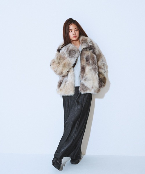 セール】【この冬スタイリングの主役にピッタリ！】MIXカラーファー