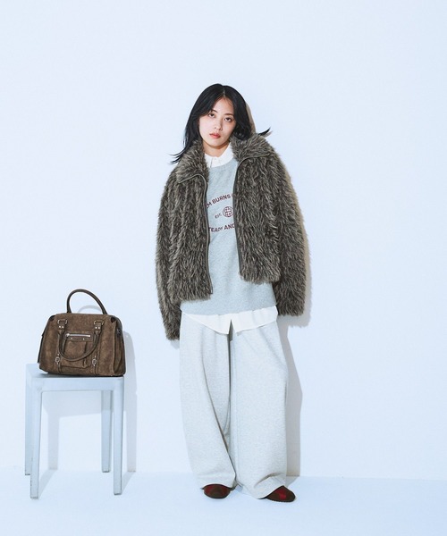 この冬スタイリングの主役にピッタリ！】MIXカラーファーブルゾン