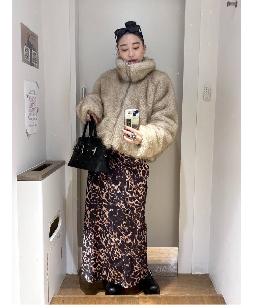 この冬スタイリングの主役にピッタリ！】MIXカラーファーブルゾン