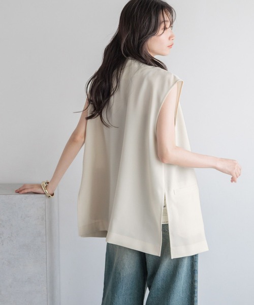 LOWRYS FARM（ローリーズファーム）の「バスケットベスト２　132284（ベスト・レディース・ブラウン/アイボリー/チャコールグレー・FREE）」の8枚目の写真