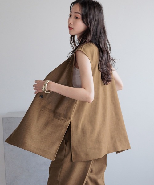 LOWRYS FARM（ローリーズファーム）の「バスケットベスト２　132284（ベスト・レディース・ブラウン/アイボリー/チャコールグレー・FREE）」の17枚目の写真