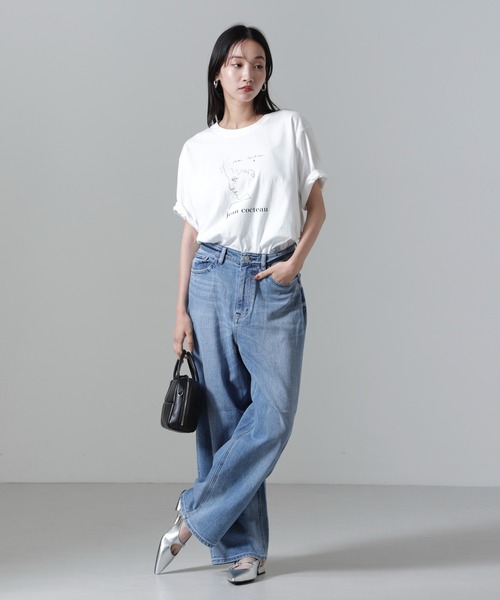 HEAR MY NAME(ヒアマイネーム)の「HEAR MY NAME/別注 Jean cocteau Tシャツ(Tシャツ/カットソー・レディース・ホワイト・FREE)」の5枚目の写真