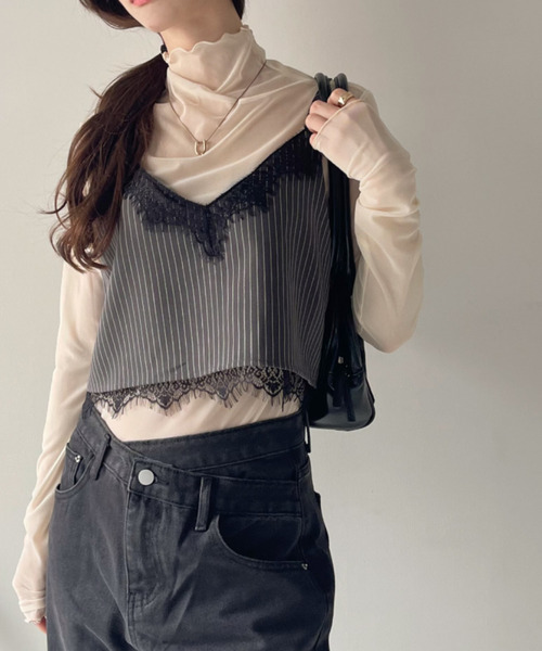 h. juliette ストライプビスチェ h. juliette ストライプビスチェ SALE】ラメストライプビスチェ