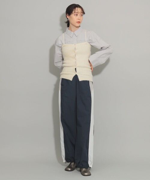 Ray BEAMS（レイビームス）の「ラメ リブ ビスチェ（キャミソール・レディース・シルバー/オフホワイト・ONE SIZE）」の10枚目の写真