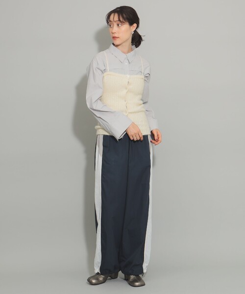 Ray BEAMS（レイビームス）の「ラメ リブ ビスチェ（キャミソール・レディース・シルバー/オフホワイト・ONE SIZE）」の9枚目の写真