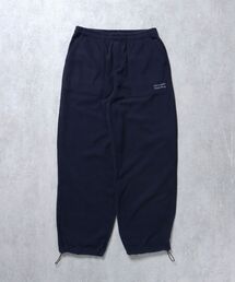 【FFEIN(フェイン)】刺繍ロゴベイカーフリースワイドパンツ / 刺繍 ワイド ドローコード