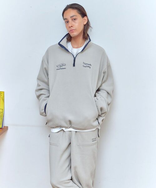 FFEIN（フェイン）の「【FFEIN(フェイン)】刺繍ロゴベイカーフリースワイドパンツ / 刺繍 ワイド ドローコード（その他パンツ・メンズ・ネイビー/ブラック/オフホワイト/グレー・LARGE/MEDIUM/SMALL）」の17枚目の写真