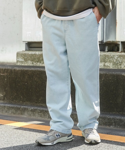 WEGO（ウィゴー）の「WEGO/デニムイージーストレートパンツ（デニムパンツ・メンズ・インディゴブルー/グレー/ブラック/ライトインディゴブルー・SMALL/LARGE/MEDIUM）」の4枚目の写真