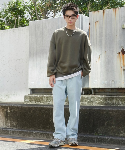 WEGO（ウィゴー）の「WEGO/デニムイージーストレートパンツ（デニムパンツ・メンズ・インディゴブルー/グレー/ブラック/ライトインディゴブルー・SMALL/LARGE/MEDIUM）」の5枚目の写真