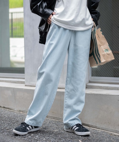 WEGO（ウィゴー）の「WEGO/デニムイージーストレートパンツ（デニムパンツ・メンズ・インディゴブルー/グレー/ブラック/ライトインディゴブルー・SMALL/LARGE/MEDIUM）」の8枚目の写真