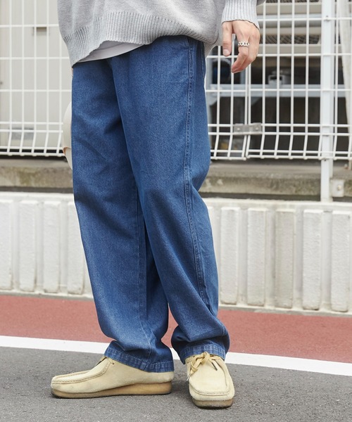 WEGO（ウィゴー）の「WEGO/デニムイージーストレートパンツ（デニムパンツ・メンズ・インディゴブルー/グレー/ブラック/ライトインディゴブルー・SMALL/LARGE/MEDIUM）」の10枚目の写真