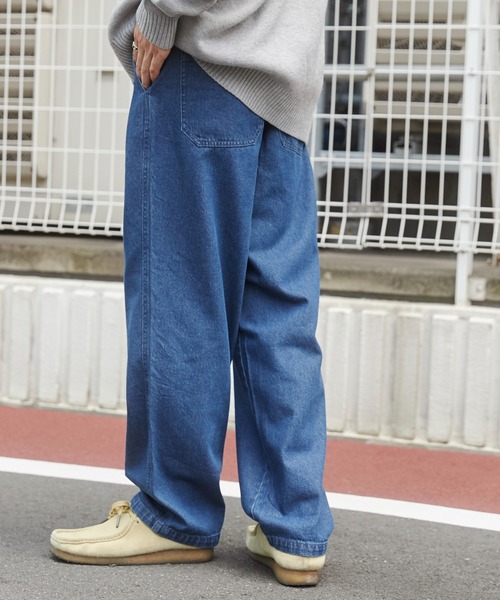 WEGO（ウィゴー）の「WEGO/デニムイージーストレートパンツ（デニムパンツ・メンズ・インディゴブルー/グレー/ブラック/ライトインディゴブルー・SMALL/LARGE/MEDIUM）」の11枚目の写真