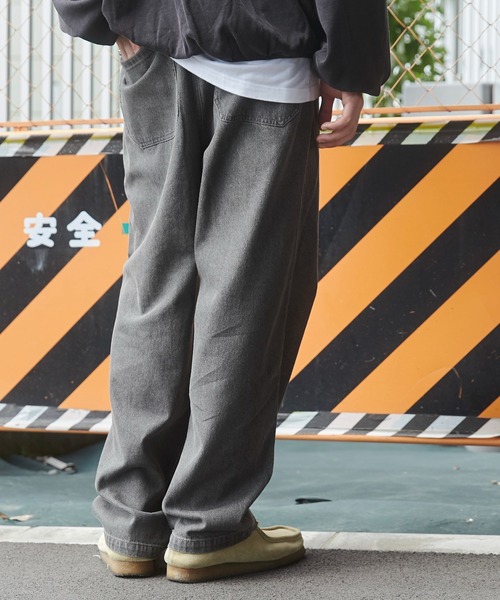 WEGO（ウィゴー）の「WEGO/デニムイージーストレートパンツ（デニムパンツ・メンズ・インディゴブルー/グレー/ブラック/ライトインディゴブルー・SMALL/LARGE/MEDIUM）」の19枚目の写真