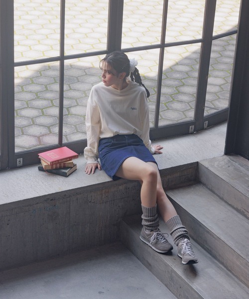 GLOBAL WORK（グローバルワーク）の「デニムミニスカート/AND YUA ANY/122485（デニムスカート・キッズ・ネイビー/ブラック・150cm/160cm）」の20枚目の写真