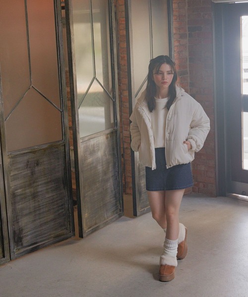 GLOBAL WORK（グローバルワーク）の「デニムミニスカート/AND YUA ANY/122485（デニムスカート・キッズ・ネイビー/ブラック・150cm/160cm）」の14枚目の写真