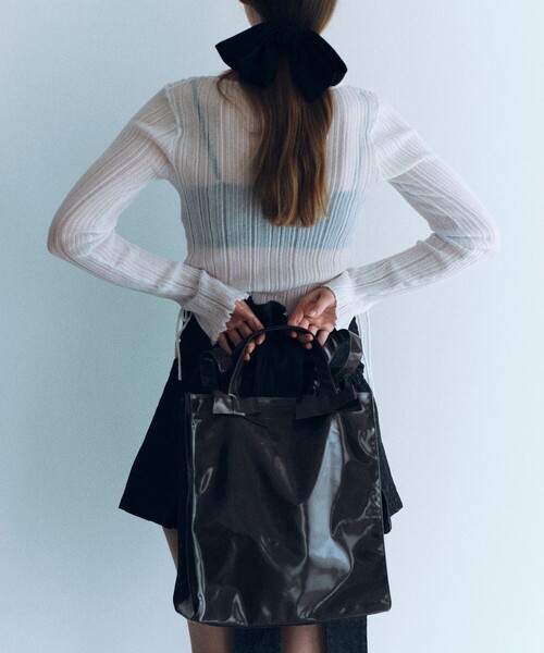 Firsthand（ファーストハンド）の「Firsthand/ファーストハンド ダブルリボントートバッグ（トートバッグ・レディース・ブラック・ONE SIZE）」の11枚目の写真