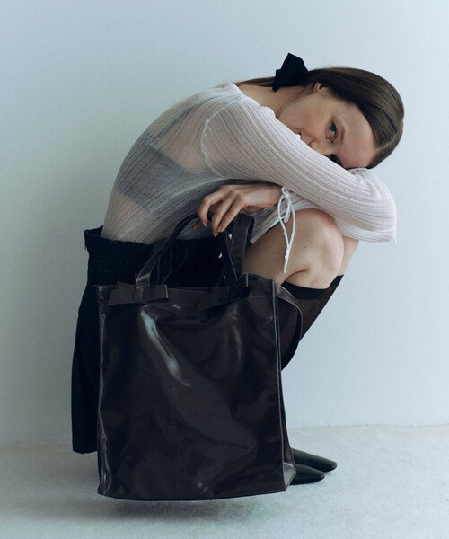 Firsthand（ファーストハンド）の「Firsthand/ファーストハンド ダブルリボントートバッグ（トートバッグ・レディース・ブラック・ONE SIZE）」の8枚目の写真