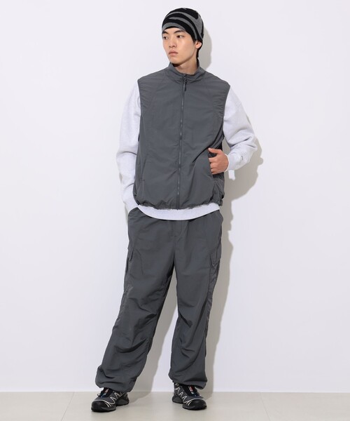 BEAMS HEART（ビームスハート）の「ナイロンワッシャー 起毛 メッシュベスト 【撥水加工】（ベスト・メンズ・チャコールグレー/ブラック・S/M/L）」の22枚目の写真