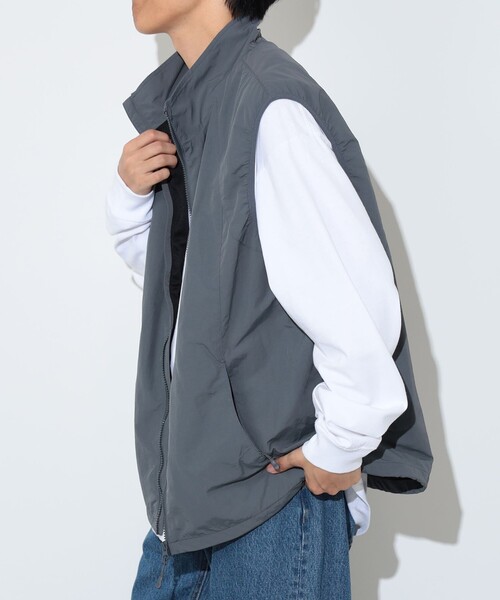BEAMS HEART（ビームスハート）の「ナイロンワッシャー 起毛 メッシュベスト 【撥水加工】（ベスト・メンズ・チャコールグレー/ブラック・S/M/L）」の16枚目の写真
