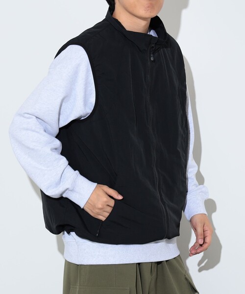 BEAMS HEART（ビームスハート）の「ナイロンワッシャー 起毛 メッシュベスト 【撥水加工】（ベスト・メンズ・チャコールグレー/ブラック・S/M/L）」の20枚目の写真