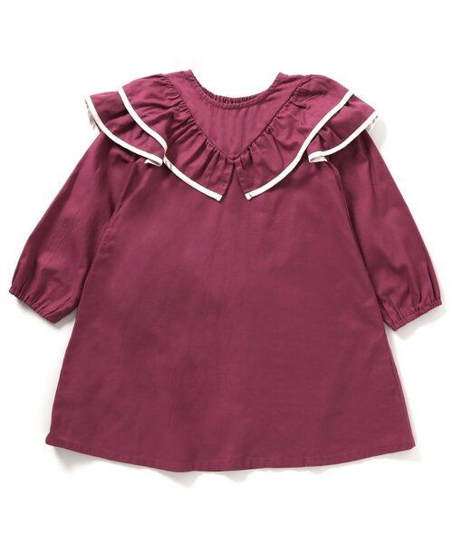 apres les cours（アプレレクール）の「【WEB限定】パイピングフリルヒロインワンピース（ワンピース・キッズ・ピンク/ブラック/ドット・80/90/100/110/120/130/140）」の3枚目の写真