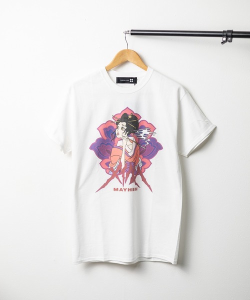 SAMURAI CORE(サムライコア)の「『SAMURAI CORE x MAYHEM』Graphic Design T(Tシャツ/カットソー・レディース・ブラック/ホワイト・LARGE/MEDIUM)」の2枚目の写真