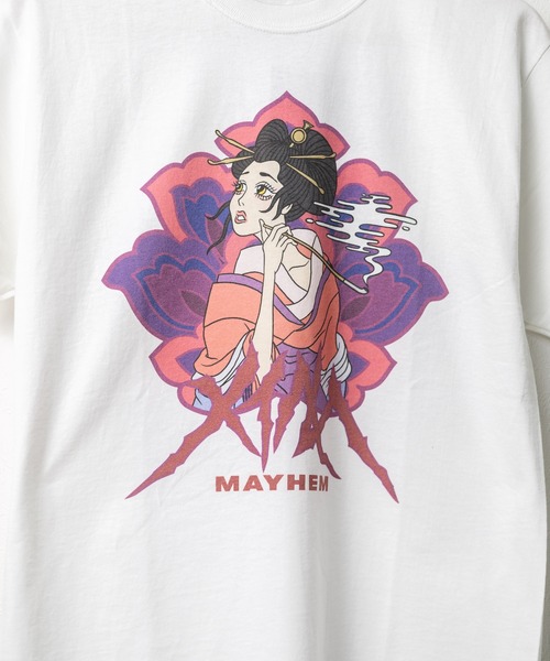 SAMURAI CORE(サムライコア)の「『SAMURAI CORE x MAYHEM』Graphic Design T(Tシャツ/カットソー・レディース・ブラック/ホワイト・LARGE/MEDIUM)」の6枚目の写真