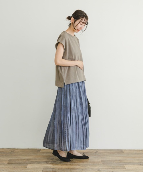 ITEMS URBANRESEARCH(アイテムズ アーバンリサーチ)の「マジョリカプリーツシャイニースカート(スカート・レディース・ブルー系その他/ホワイト系その他/ブラック・FREE)」の8枚目の写真