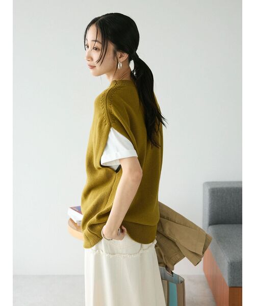 CRAFT STANDARD BOUTIQUE(クラフトスタンダードブティック)の「クルーネックニットベスト ◆(ベスト・レディース・マスタード/パープル/ブラック/グレイッシュベージュ・FREE)」の22枚目の写真