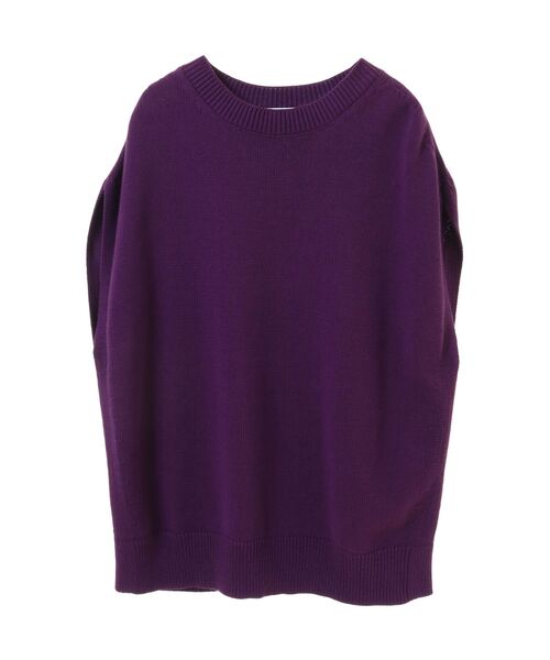 CRAFT STANDARD BOUTIQUE(クラフトスタンダードブティック)の「クルーネックニットベスト ◆(ベスト・レディース・マスタード/パープル/ブラック/グレイッシュベージュ・FREE)」の13枚目の写真