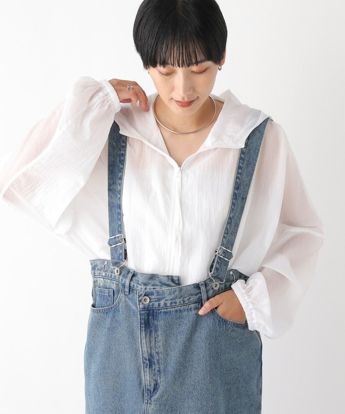 LEPSIM（レプシィム）の「シアーアノラックパーカー　136288（パーカー・レディース・ブラック/オフホワイト・FREE）」の2枚目の写真