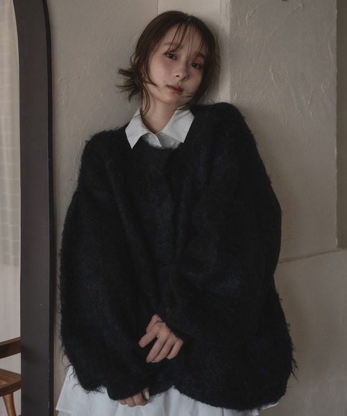 mideal（マイディール）の「volume sleeve cardigan